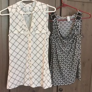 2 White House black market XS Tops